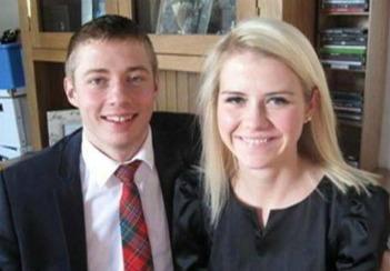 Elizabeth Smart with friend Elizabeth Smart with a friend.